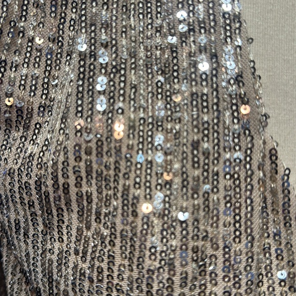 Beautiful H & M Sequined/Sparkly Gold & Silver Top XS Extra Small - Picture 4 of 11